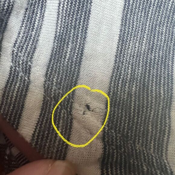 Gap Stripe Open Cardigan Blue Medium - Picture 6 of 6